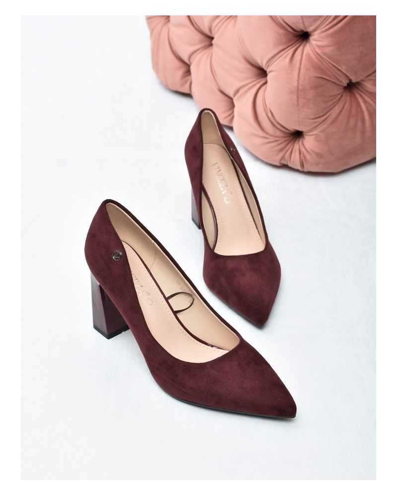 Czółenka damskie Vinceza 62221 Bordo