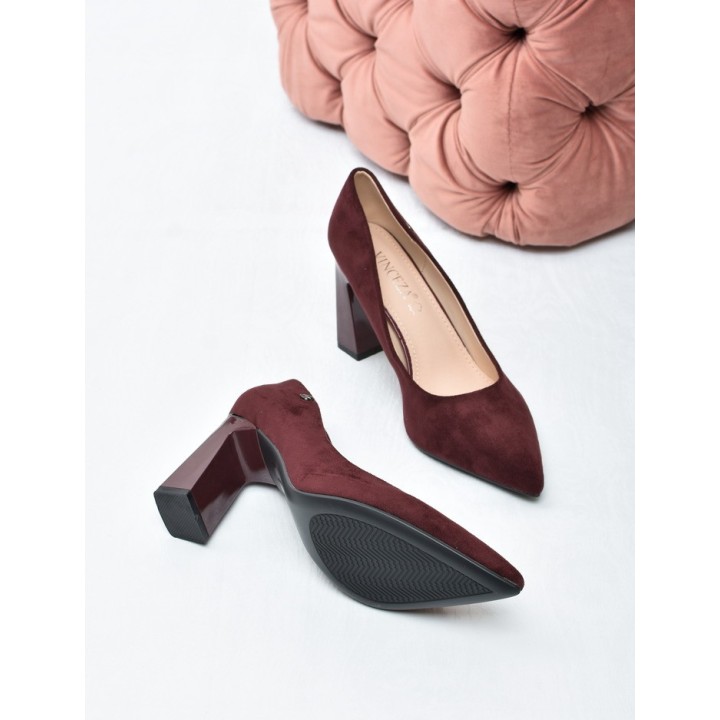 Czółenka damskie Vinceza 62221 Bordo