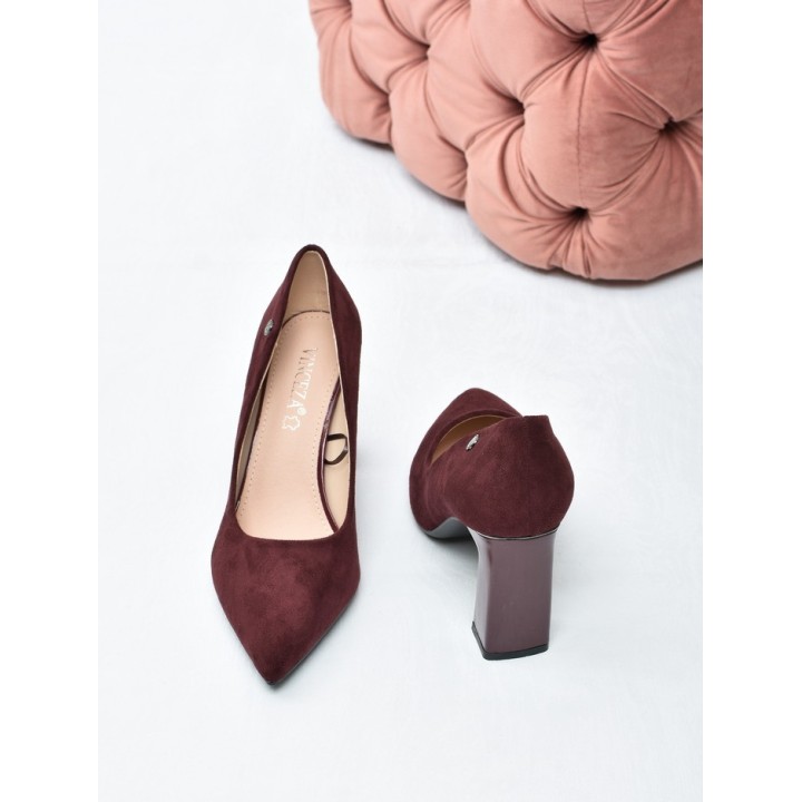 Czółenka damskie Vinceza 62221 Bordo