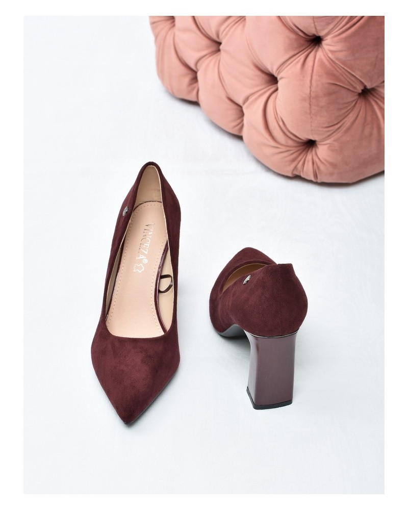 Czółenka damskie Vinceza 62221 Bordo
