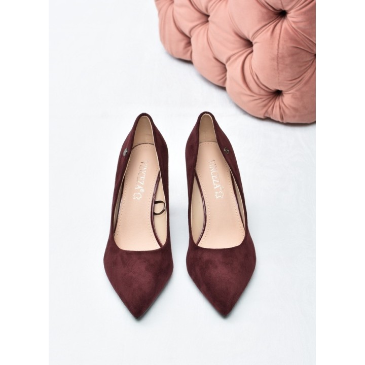 Czółenka damskie Vinceza 62221 Bordo