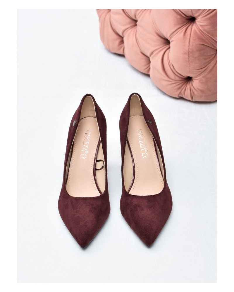 Czółenka damskie Vinceza 62221 Bordo