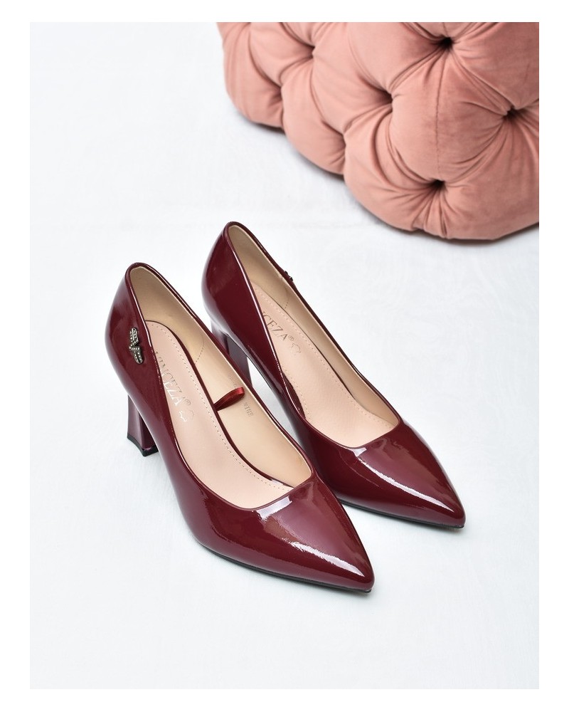 Czółenka damskie Vinceza 62328 Bordo Lakier