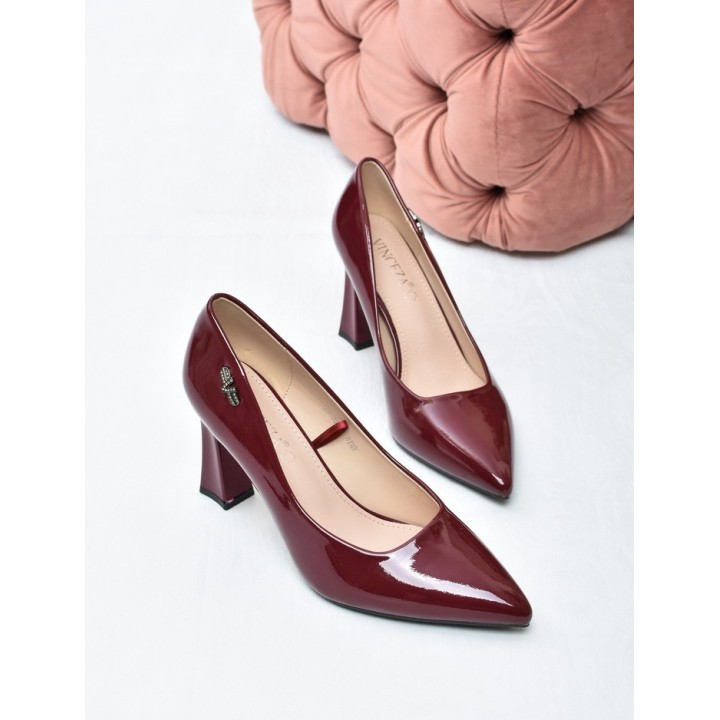 Czółenka damskie Vinceza 62328 Bordo Lakier