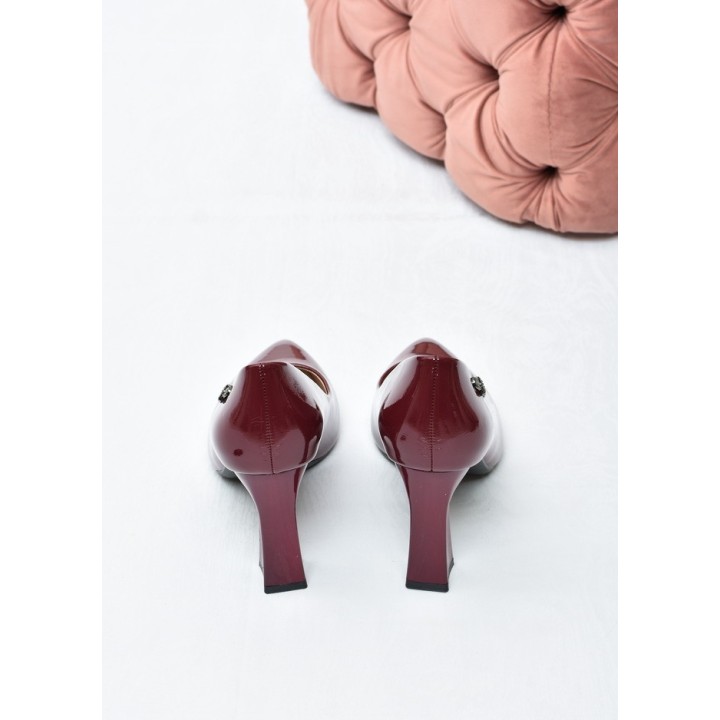 Czółenka damskie Vinceza 62328 Bordo Lakier
