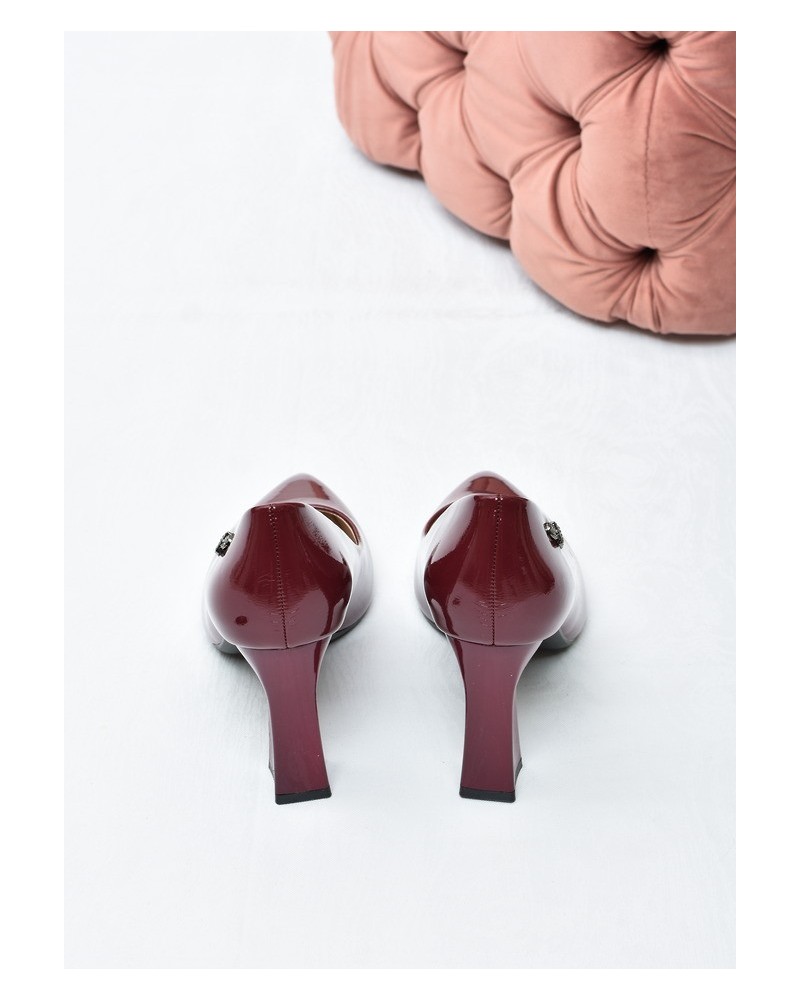 Czółenka damskie Vinceza 62328 Bordo Lakier