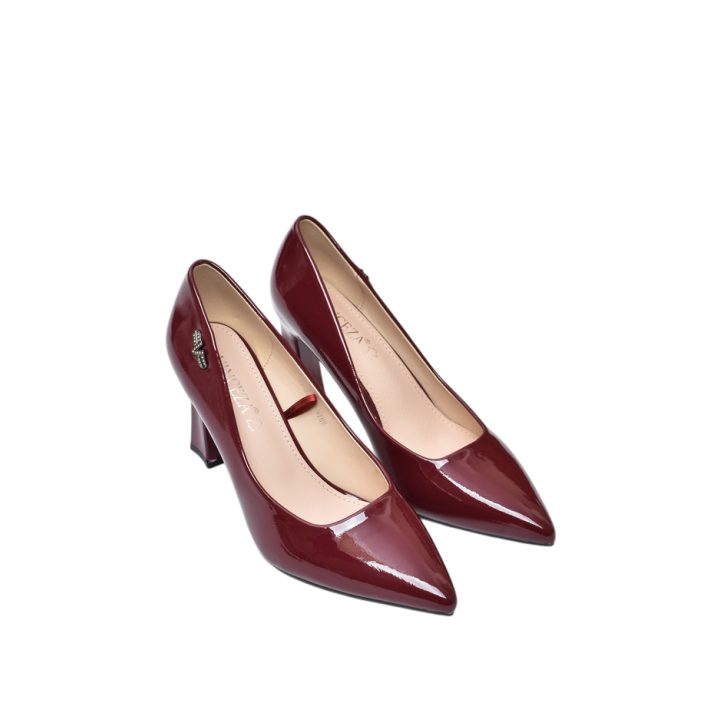 Czółenka damskie Vinceza 62328 Bordo Lakier