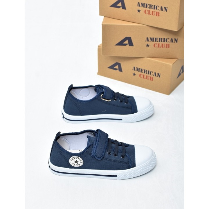 Trampki dziecięce American TEN175 Granat
