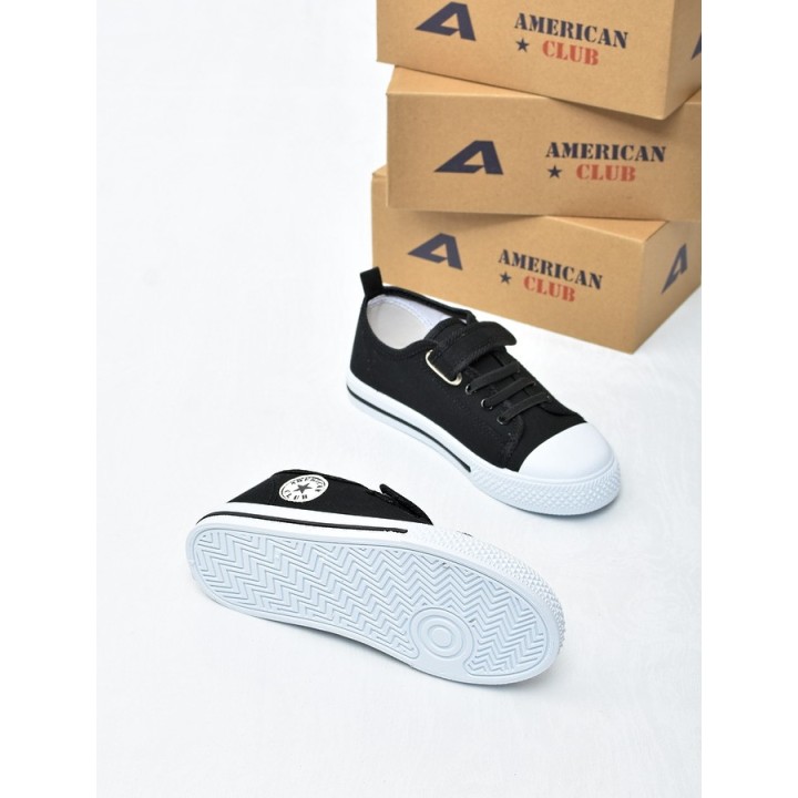 Trampki dziecięce American TEN175 Czarne