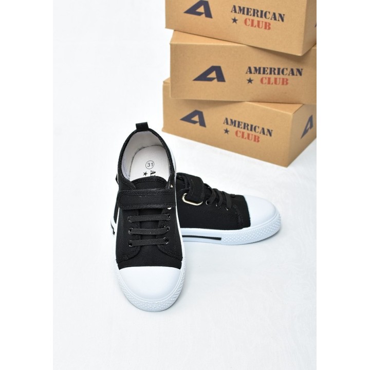 Trampki dziecięce American TEN175 Czarne