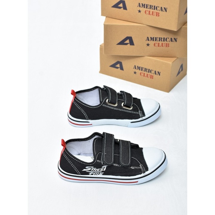 Trampki dziecięce American TEN155 Czarne