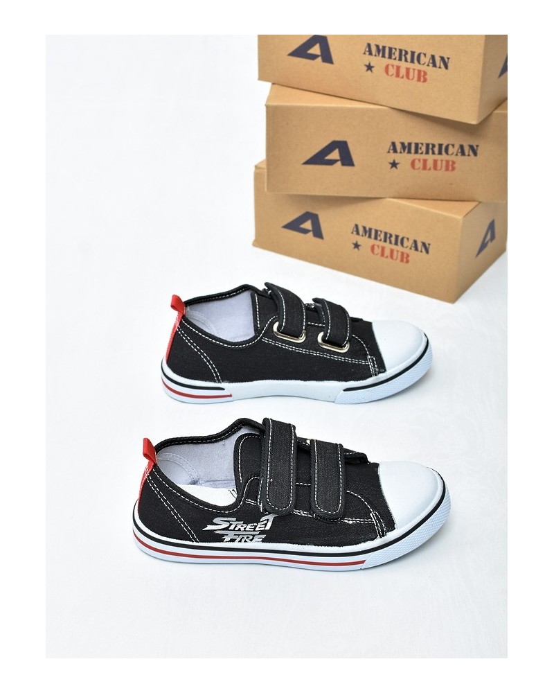 Trampki dziecięce American TEN155 Czarne