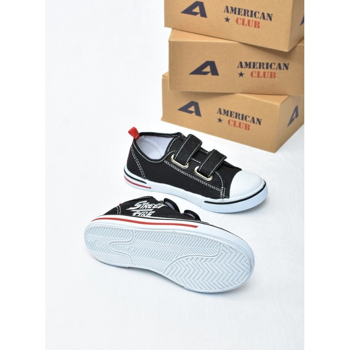 Trampki dziecięce American TEN155 Czarne