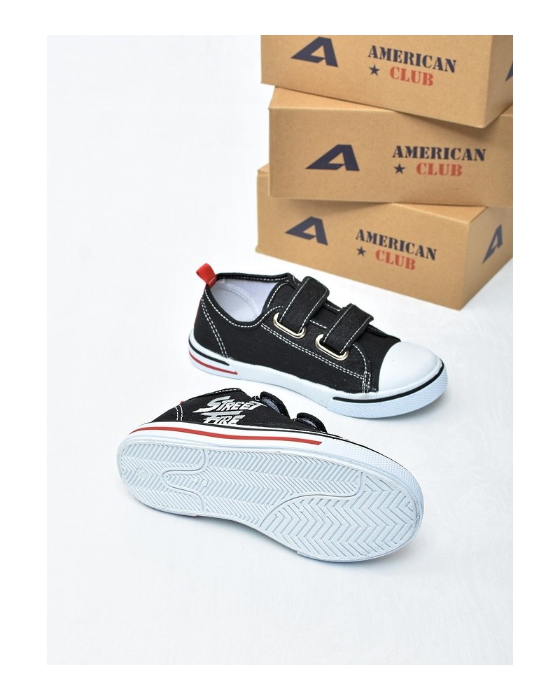 Trampki dziecięce American TEN155 Czarne