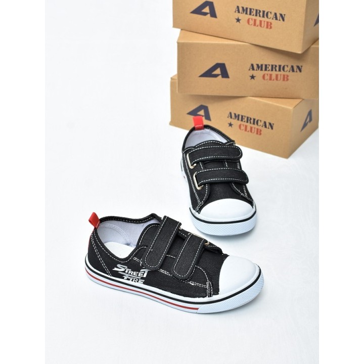 Trampki dziecięce American TEN155 Czarne