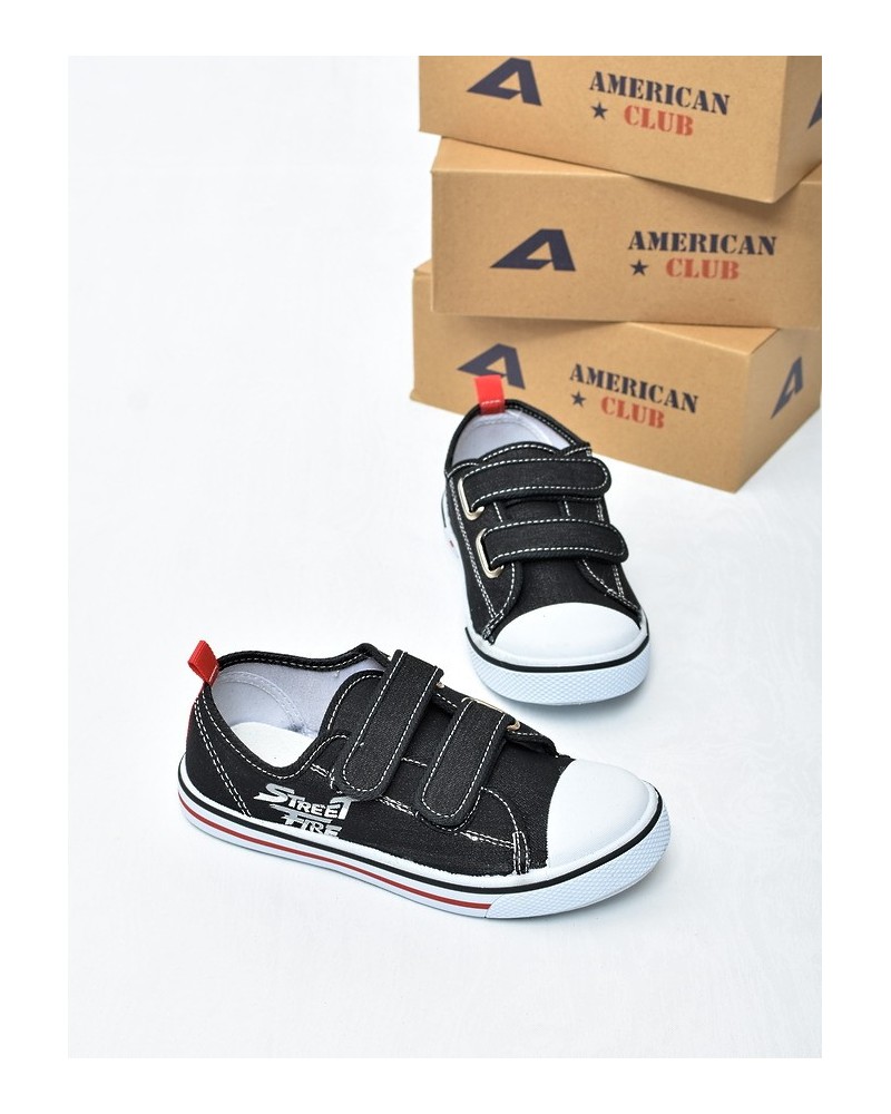 Trampki dziecięce American TEN155 Czarne