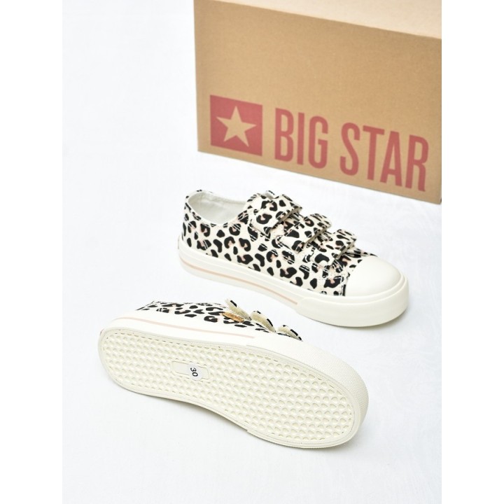 Trampki dziecięce Big Star TT374171 Brąz Leopard
