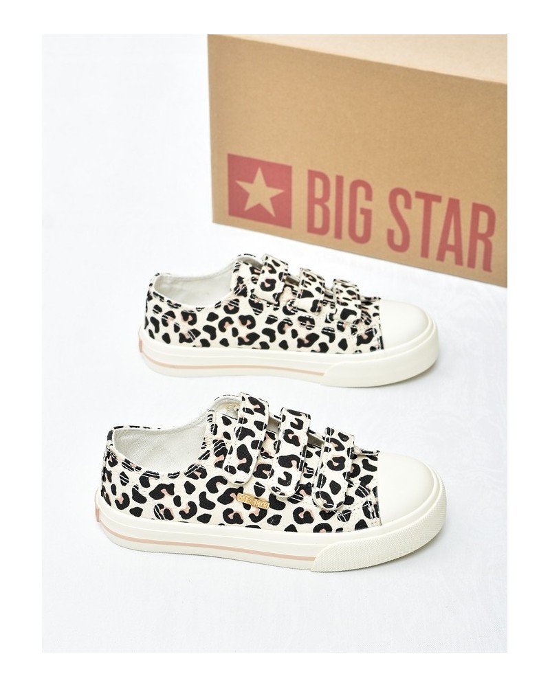 Trampki dziecięce Big Star TT374171 Brąz Leopard