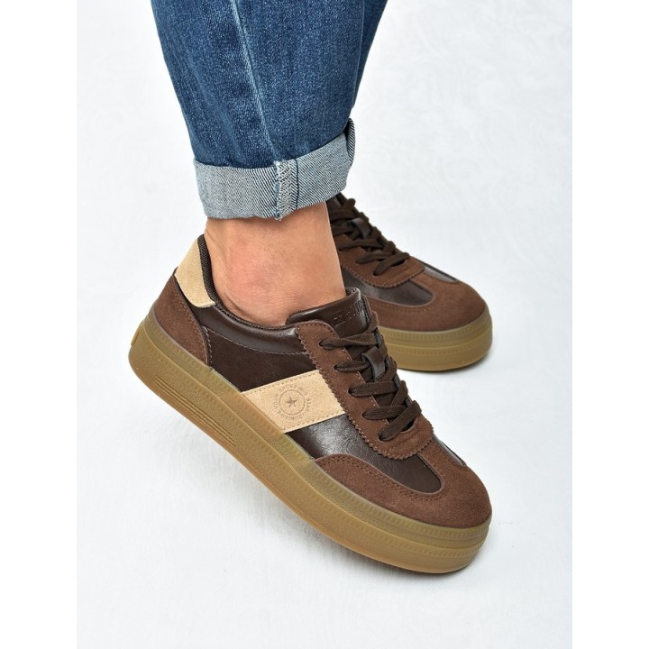 Sneakersy damskie Big Star UU274014 Brąz