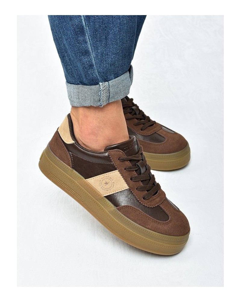 Sneakersy damskie Big Star UU274014 Brąz