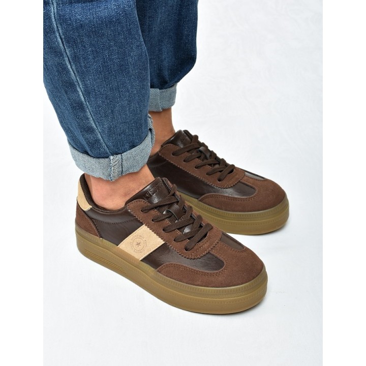 Sneakersy damskie Big Star UU274014 Brąz