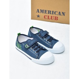 Trampki dziecięce American TEN195 Granatowo-zielone
