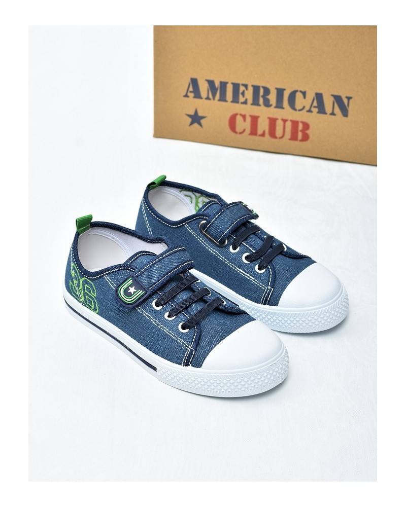 Trampki dziecięce American TEN195 Granatowo-zielone