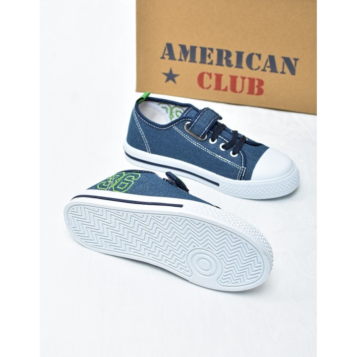 Trampki dziecięce American TEN195 Granatowo-zielone
