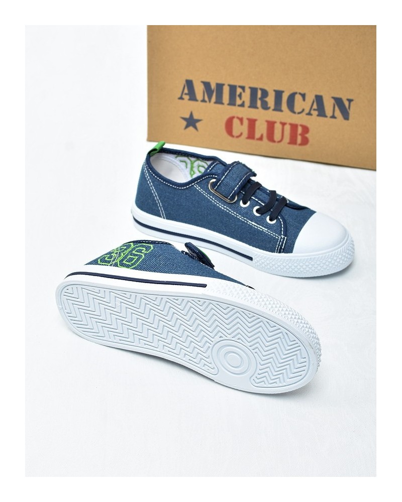 Trampki dziecięce American TEN195 Granatowo-zielone