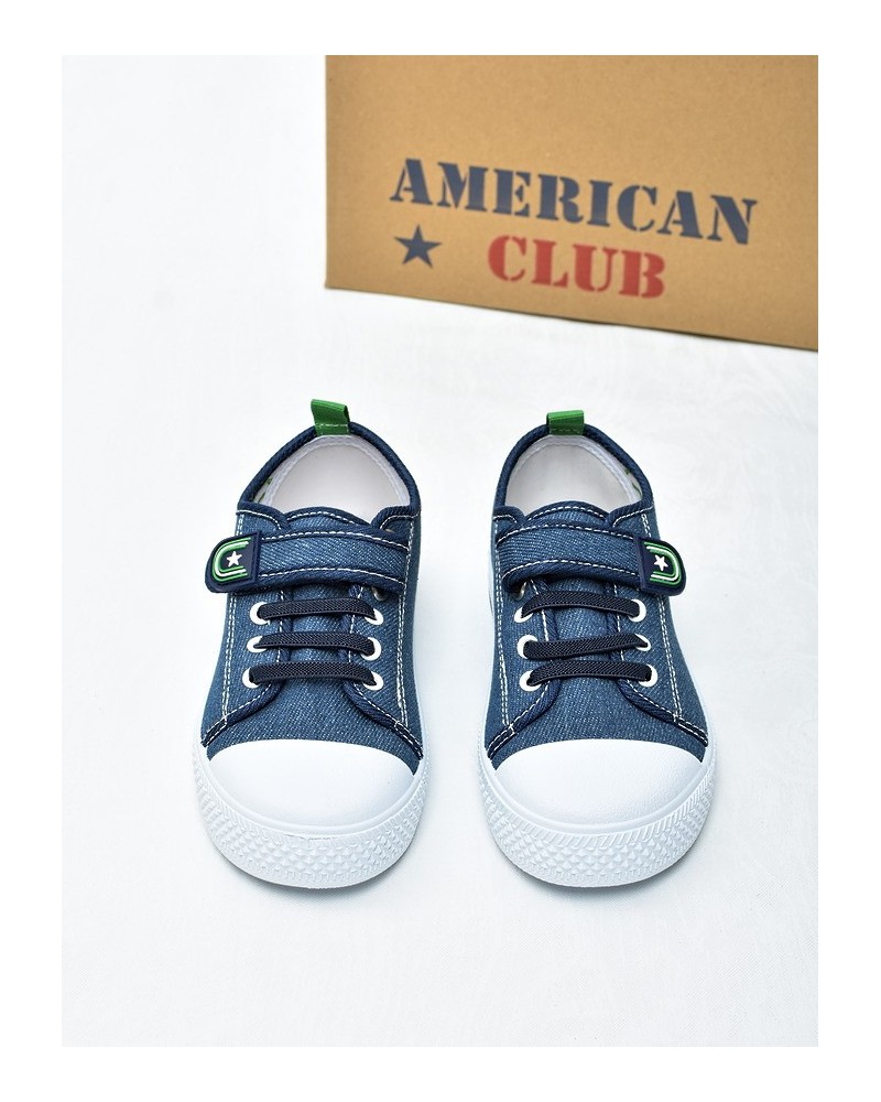 Trampki dziecięce American TEN195 Granatowo-zielone