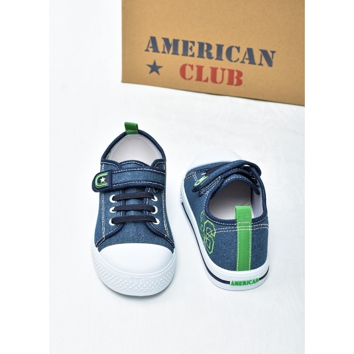 Trampki dziecięce American TEN195 Granatowo-zielone