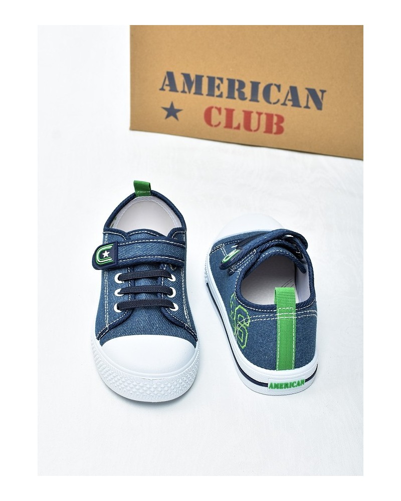 Trampki dziecięce American TEN195 Granatowo-zielone