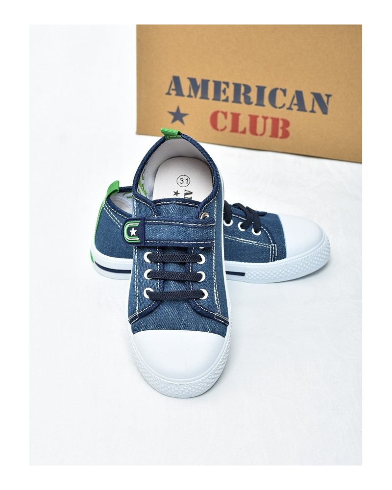 Trampki dziecięce American TEN195 Granatowo-zielone