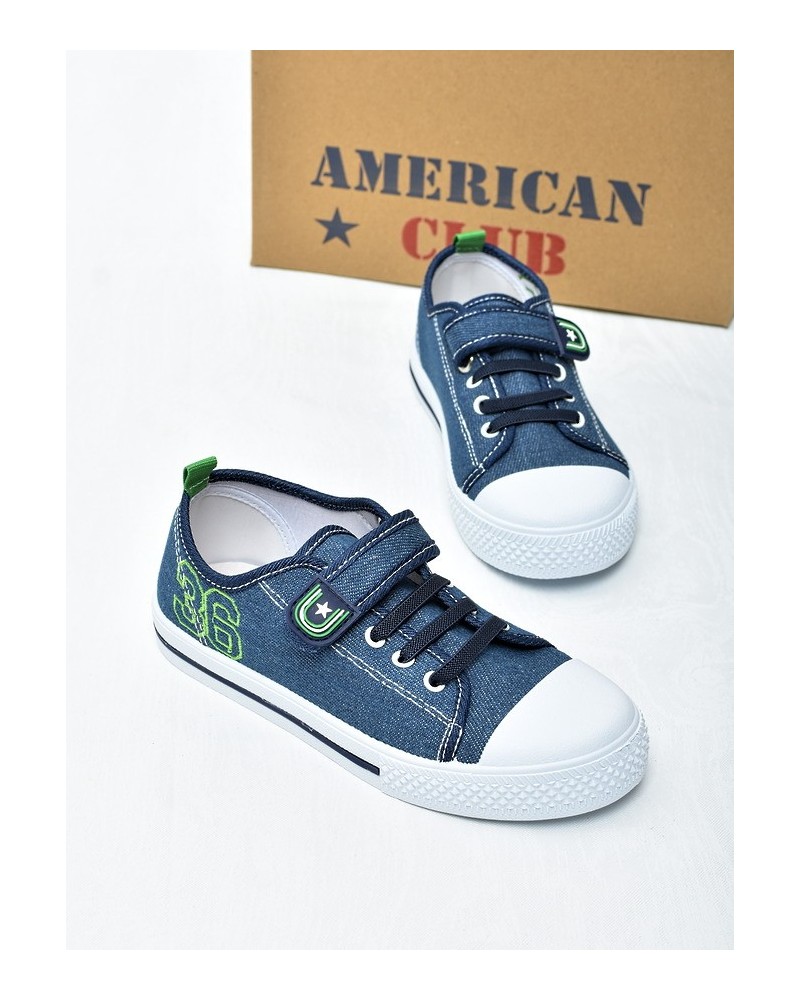 Trampki dziecięce American TEN195 Granatowo-zielone