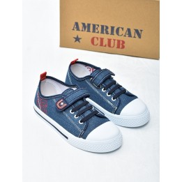 Trampki dzicięce American TEN195 Granatowo-czerwone