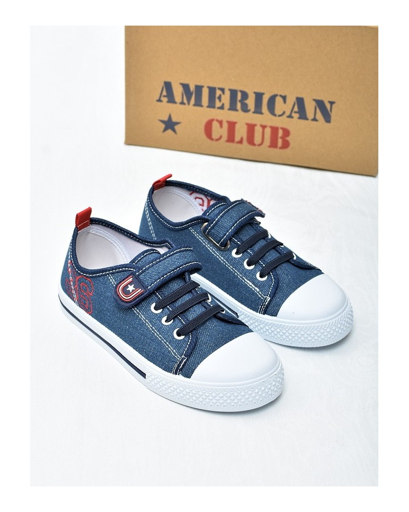 Trampki dzicięce American TEN195 Granatowo-czerwone