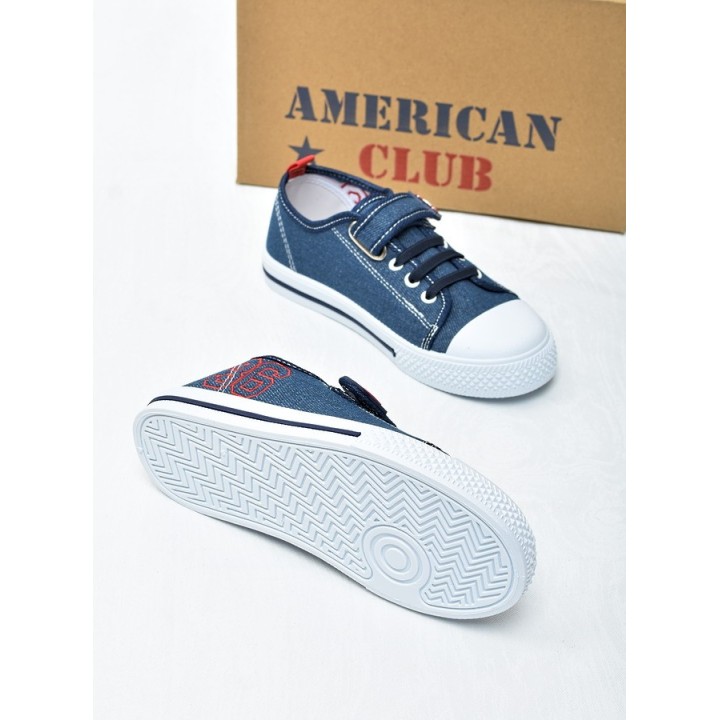 Trampki dzicięce American TEN195 Granatowo-czerwone