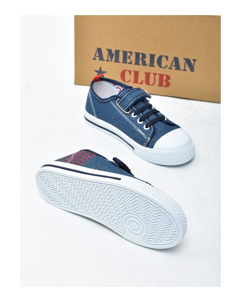 Trampki dzicięce American TEN195 Granatowo-czerwone