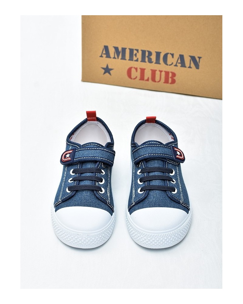 Trampki dzicięce American TEN195 Granatowo-czerwone