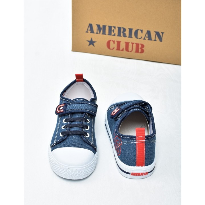 Trampki dzicięce American TEN195 Granatowo-czerwone
