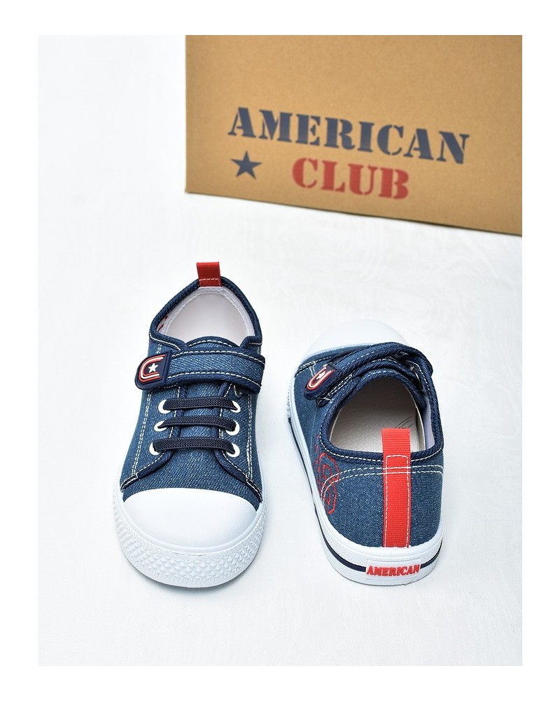Trampki dzicięce American TEN195 Granatowo-czerwone