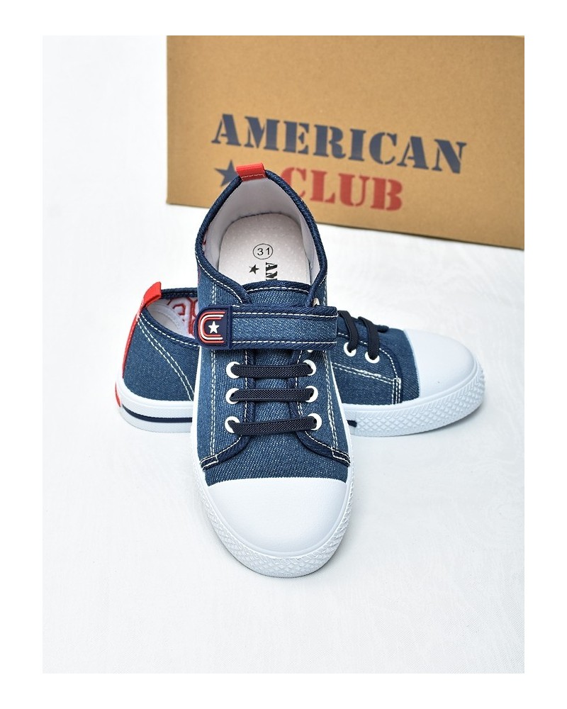 Trampki dzicięce American TEN195 Granatowo-czerwone