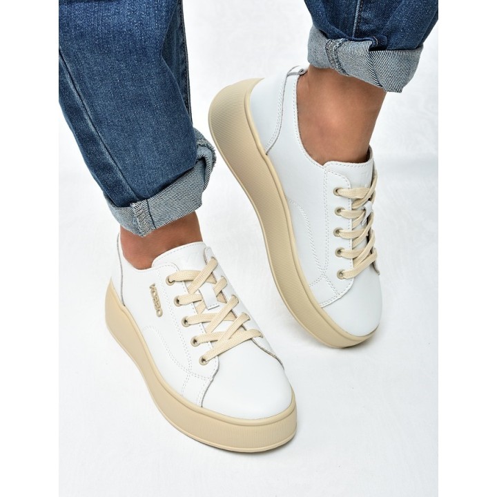 Sneakersy damskie KOBBO 41535 Białe