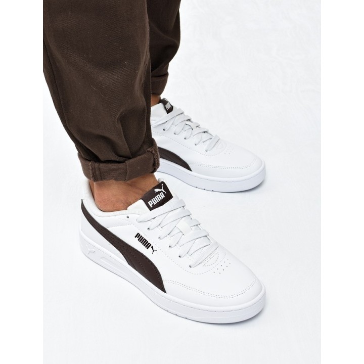 Obuwie młodzieżowe Puma 402223-21 Biały-Czekolada