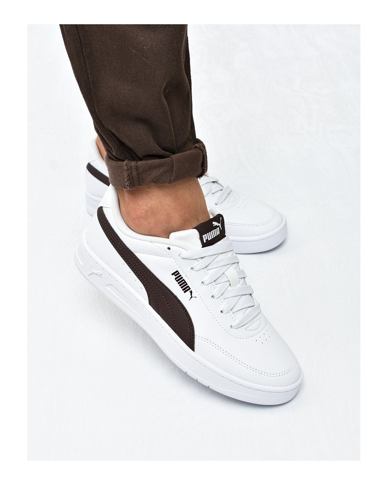 Obuwie młodzieżowe Puma 402223-21 Biały-Czekolada