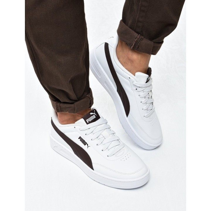 Obuwie młodzieżowe Puma 402223-21 Biały-Czekolada