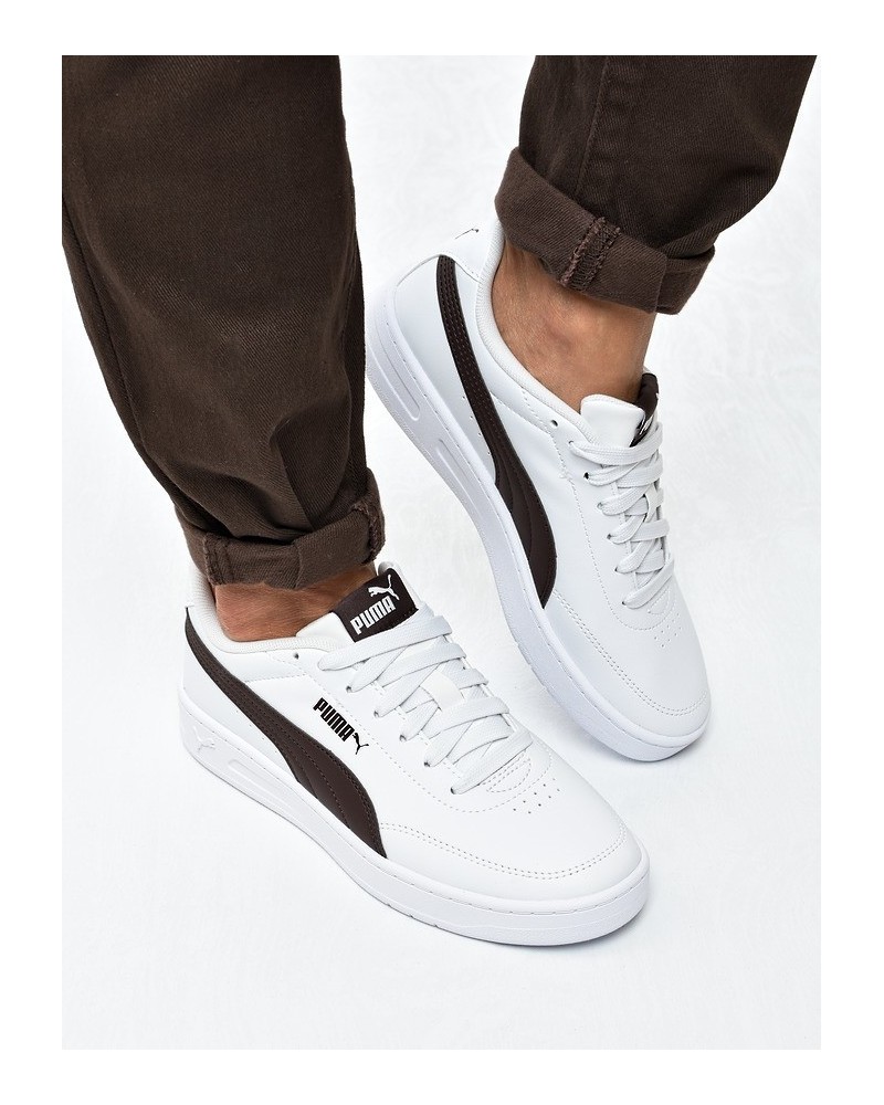 Obuwie młodzieżowe Puma 402223-21 Biały-Czekolada