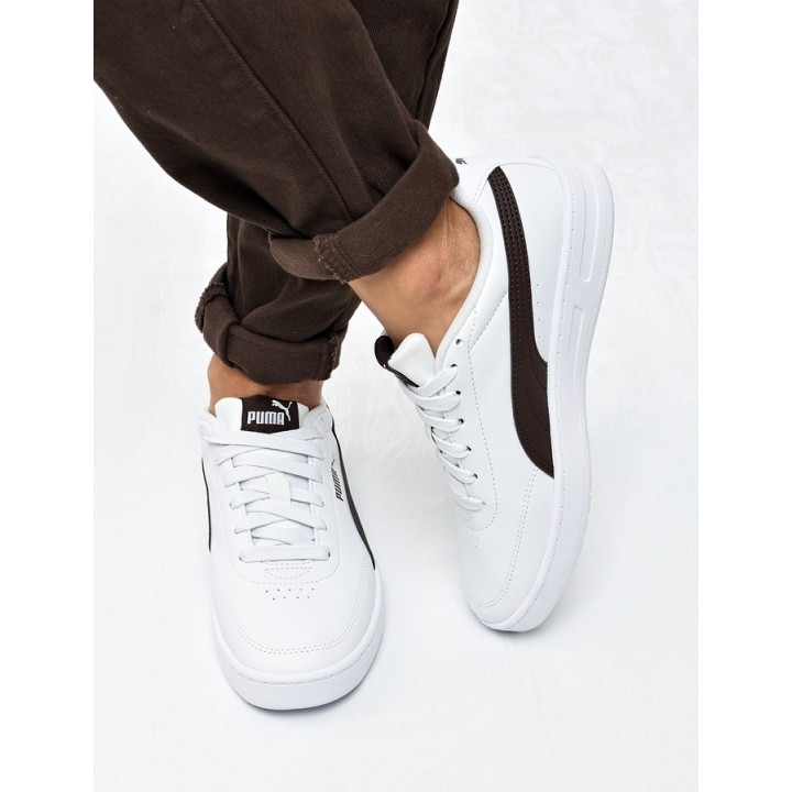 Obuwie młodzieżowe Puma 402223-21 Biały-Czekolada
