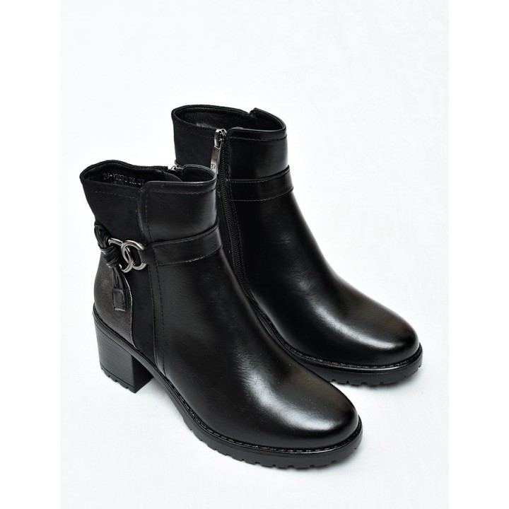 Botki damskie Potocki 12873 Czarne