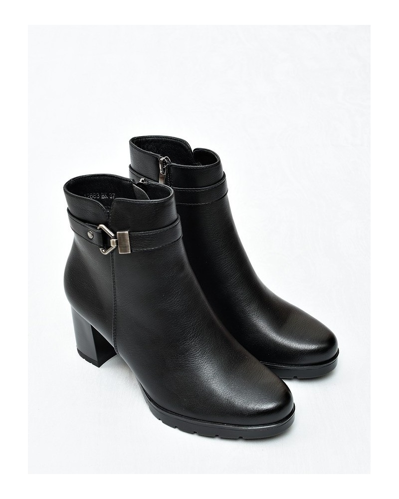 Botki damskie Potocki 12683 Czarne